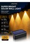 ARNOTEC Super Bright Solar Wall Lights Outdoor Waterproof, Warm White LED Solar Powered Wall Lamps - 2