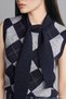 Fitted Shawl Collar Diamond Patterned Sweater H3789Ax26Sp - 4