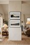 2 Pieces of Pvc Framed Horizontal Wooden Painting with Black Wooden Frame and View of Foggy Mountain and Forest - Home, Business and Office Decoration Painting - 3