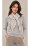 Crossed Knitwear Triangle Scarf - Neck Shawl - 2