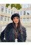 Black French Felt Painter Beret Hat - 2