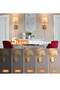 NIUB 2 Pack Wall Sconce with Remote Control, Wireless Rechargeable Gold Wall Lights, 3 Color - 3