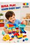 Triceratops Slide Building Blocks Set 74 PCS Construction Kit - Interactive Dinosaur