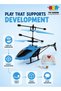 Wireless Induction Flying Helicopter Toy, Blue USB Rechargeable RC Suspension Aircraft - 3
