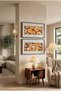 2 Pieces of Black Wooden Framed Horizontal Wooden Painting with Pvc Panels - Yellow Daisy Garden Themed - Home, Business and Office Decoration Painting - 2