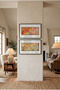 2 Pcs Pvc Framed Black Wood Framed Modern Horizontal Wooden Painting with Mat in Orange and Turquoise/Green Tones - Home, Business, and Office Decoration Painting - 4