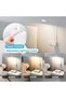 PRINCEWAY Plug In LED Wall Mounted Reading Light, Flexible Dimmable White Wall Sconce Light with - 4