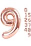 40 Inch Rose Gold Number 9 Foil Balloon for Birthday Party Decorations, Anniversary
