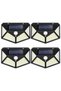 DUNISO 4 Pack Outdoor Solar Wall Lights,270° Wide Angle Led Solar Wall Lamp,Solar Motion Sensor