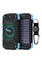 Solar Power Bank 10000mAh Qi Wireless Fast Charge Type-C LED Compass - 2