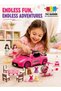 Girls Fashion Vehicle Playset, Pink Sports Car & Helicopter Playset for Girls – Complete