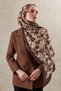 Bitter Brown Fresco Pattern Kraş Shawl