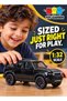 1:32 Scale Diecast Off-Road SUV Model Car, Black Alloy Toy Car with Opening Doors and - 4