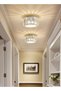 LOOPITYS Modern crystal ceiling light fixture, mini embedded crystal pendant light, height 4.7 - 5