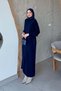 Aryel Belted Dress Navy Blue - 4