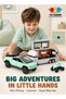 1:32 Scale Electric Pickup Truck Diecast Model with Bike & Trailer – Alloy Toy Car with