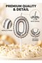 Silver Number 0 Candle for Birthday Cake Decoration, Metallic Finish Party Cake Topper - 5