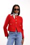 Red Gold Buttoned Tweed Jacket 002042 - 4