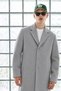 Men's Classic Cashmere Buttoned Premium Gray Coat