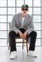 Men's Classic Cashmere Buttoned Premium Gray Coat - 6