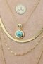 Steel Necklace - 4-Piece Combination Turquoise Stone Chain Necklace 316L Steel Necklace Does Not Tarnish or Fade - 2