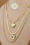 Steel Necklace - 4-Piece Combination Heart Chain Necklace 316L Steel Necklace Does Not Tarnish or Fade - 5