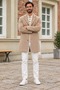 Men's Winter Classic Cut Casual Camel Coat - 6