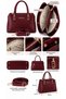 Women's Stylish Accessory Waterproof Fabric Long Strap 4-Compartment Hand and Shoulder Bag - 6