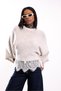 Beige Knitwear with Ruffled Hem 261116 - 2