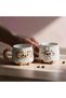 Special for Lovers, Set of 2 Relief Pattern Ceramic Mugs for Your Spouse and You. 2D and 320 ml - 6