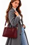 Women's Stylish Accessory Waterproof Fabric Long Strap 4-Compartment Hand and Shoulder Bag - 4