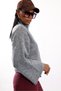 Gray Stand Collar Double Zipper Cardigan 10205 - 4