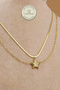 Steel Necklace - 2 Star Combination Chain Necklace 316L Steel Necklace Does Not Tarnish or Fade 39+5cm - 3