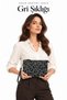 Nora Gray Leopard Patterned Women's Portfolio Bag – Zippered Clutch with Wrist Strap - 5