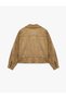 Suede Look Shirt Jacket with Lace-Up Waist and Pockets, Long Sleeves - 2