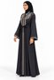 Abaya with Shoulder Embroidery and Belt |   Shoulder Embroidered Abaya with Belt - 3