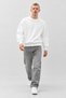 Men's Casual Wear Long Sleeve Crew Neck White Sweatshirt - 3