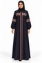 Traditional Geometric Pattern Embroidered Abaya |   Traditional Geometric Embroidered Abaya