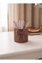 Striped Ribbon Desktop Pen Holder |   Makeup Organizer |   Decorative Toothbrush Holder - 2