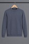 Men's Slim Fit Crew Neck Casual Knitwear Smoked Sweater - 6