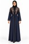 Flower and Leaf Embroidery Abaya |   Floral and Leaf Embroidered Abaya
