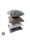 Ribbed Plush Cushion Cover _Double-Sided Soft Pillow with Hidden Zipper _Soft Ribbed Cushion 40X40 Off-White - 4