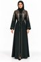 Abaya with Branch Embroidery and Belt |   Botanical Embroidered Abaya with Belt