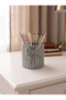 Striped Ribbon Desktop Pen Holder |   Makeup Organizer |   Decorative Toothbrush Holder - 2