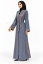 Embroidered Collar and Belt Abaya |   Embroidered Collar Abaya with Belt - 3
