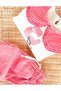 Girl's Teddy Bear Printed Ruffle Collar Swaetshirt & Red Gingham Jean Pants Set - 6