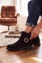 Lovely Suede Ankle Boots with Buckle and Zipper - 6