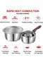 VINOD Stainless Steel Saucepan 1.8 Litre & Tope 1 Litre with Lid | Capsule Bottom | Induction & Gas - 5