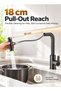 Topyich Waterfall Kitchen Sink Tap with Pull Out Sprayer, 360° Swivel & Single Handle Matte Black - 2