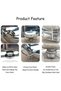 NKX Stainless Steel Round Buffet Chafing Dish with Tempered Glass Lid and Stand Food Warmer for - 5